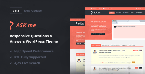 ask - Ask Me - Responsive Questions & Answers WordPress