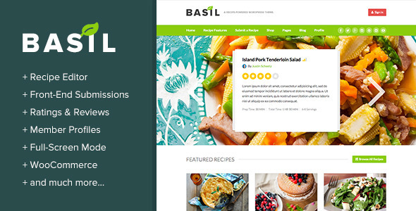 basil - Basil Recipes - A Recipe-Powered WordPress Theme