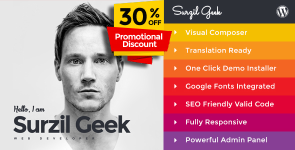 geek - Geek - Personal Resume & Portfolio WordPress Theme