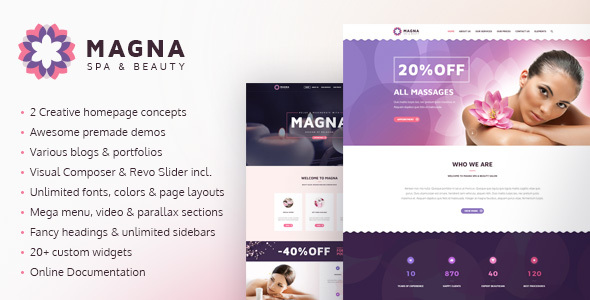 magna - Magna - Spa Beauty Salon, Beauty & Spa, Health & Wellness WordPress Theme