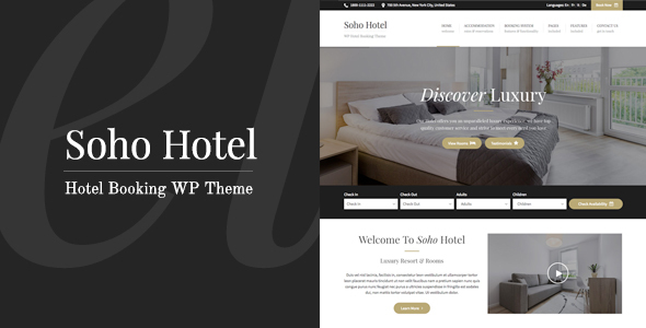 soho - Soho Hotel Booking - Hotel WordPress Theme