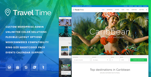 travel time - Travel Time - Tour, Hotel and Vacation Travel WordPress Theme