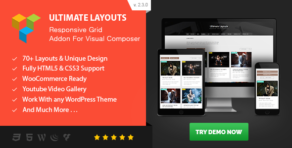 ultimate - Ultimate Layouts - Responsive Grid & Youtube Video Gallery - Addon For Visual Composer