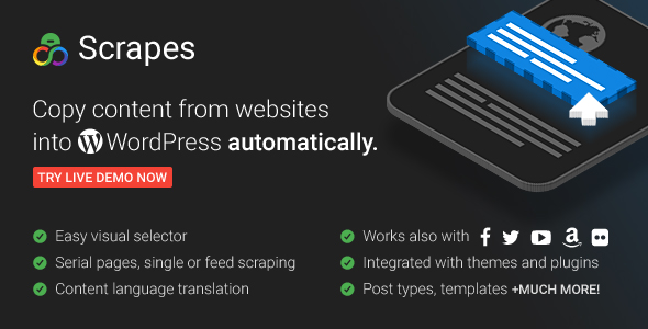 scrapes - Scrapes - Automatic web content crawler and auto post plugin for WordPress