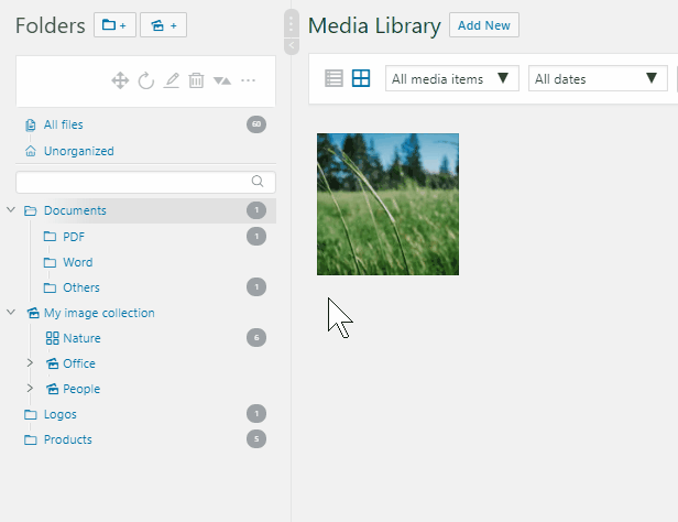 wordpress3 - WordPress Real Media Library - Media Categories / Folders File Manager