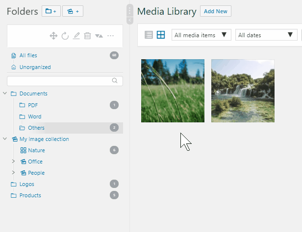 wordpress5 - WordPress Real Media Library - Media Categories / Folders File Manager