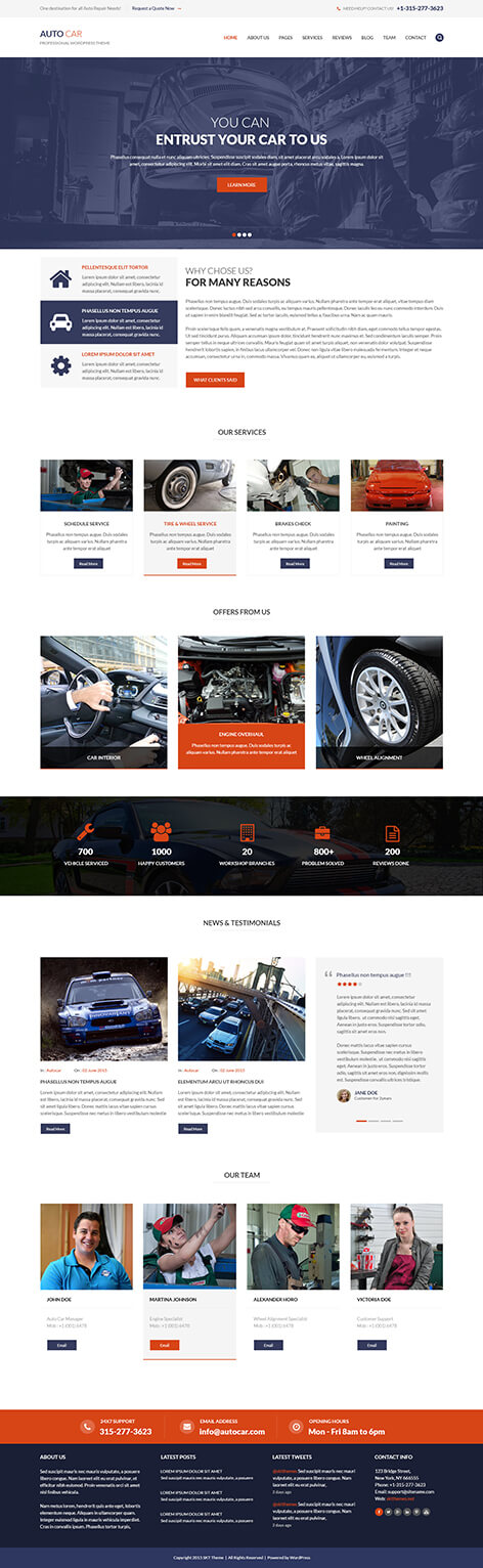 car dealer wordpress theme - Auto Car
