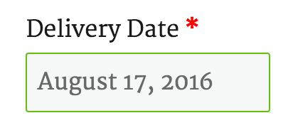 delivery date - Checkout Field Editor