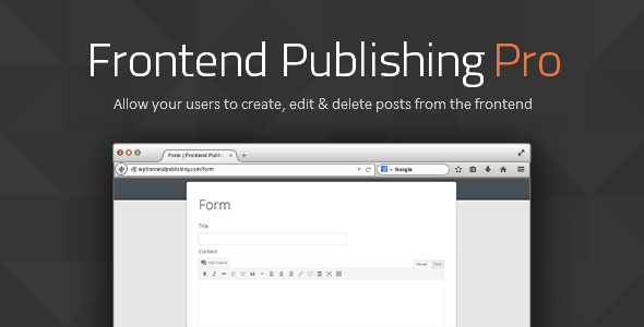 Frontend Publishing Pro - Frontend Publishing Pro