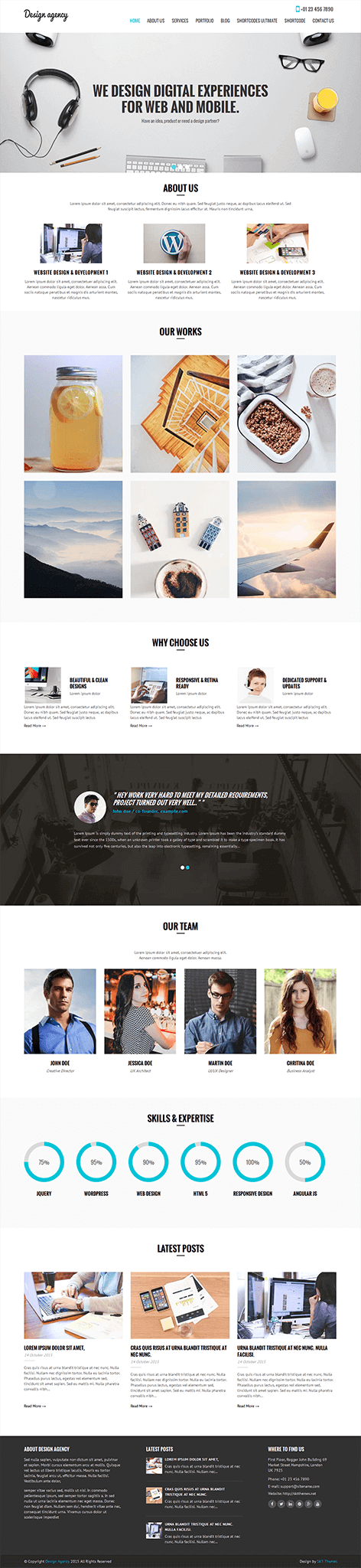 creative wordpress theme - Design Agency